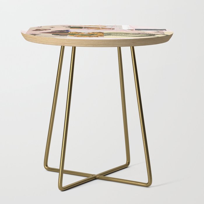 abstract white daydream flower Side Table Gallery Image 1