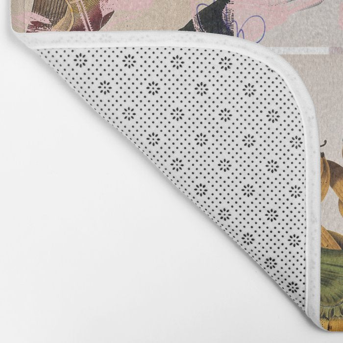 abstract white daydream flower Bath Mat Gallery Image 2