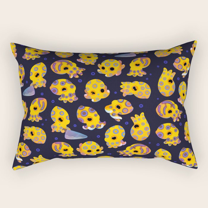 Blue-ringed octopus Rectangular Pillow Gallery Image 2