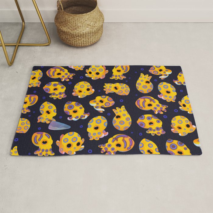 Blue-ringed octopus Rug Gallery Image 1