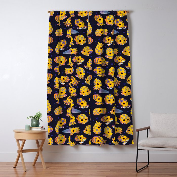 Blue-ringed octopus Window Curtain Gallery Image 1