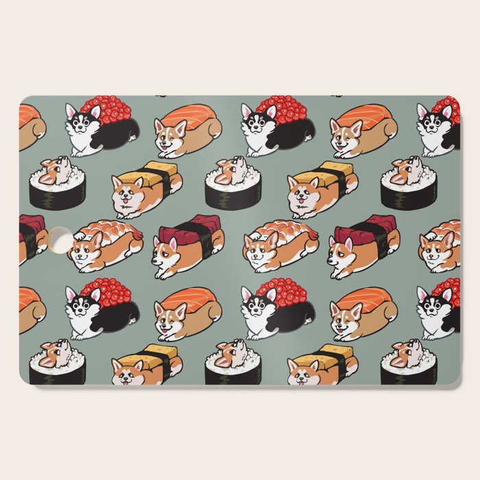Sushi  Corgi Cutting Board Gallery Image 1