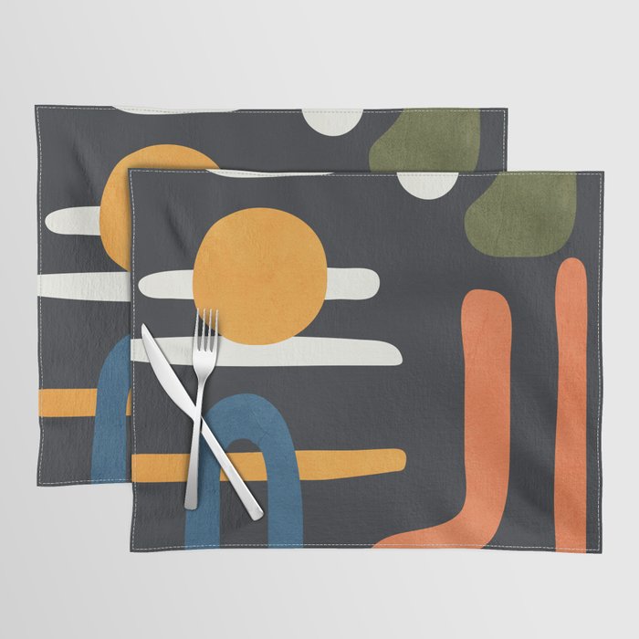 Abstract Colorful Setting 3 Placemat Gallery Image 1