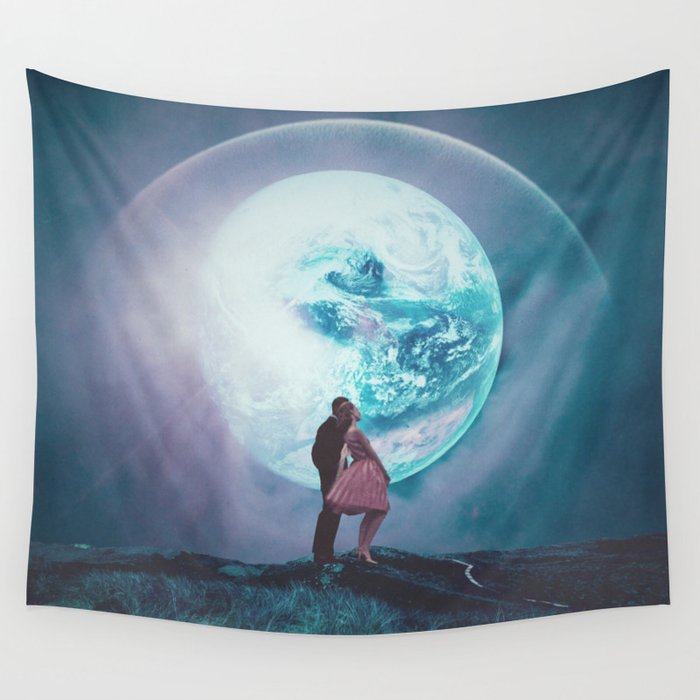Two million Years from Yesterday Horizontal Wall Tapestry Gallery Image 1