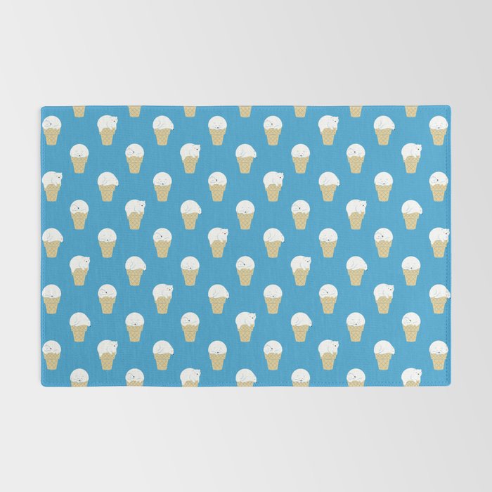 Polar Bear Ice Cream Pattern Rug Gallery Image 2