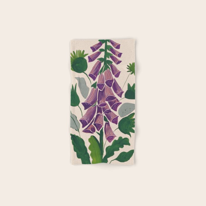 Contemporary Botanical Garden Foxglove in Bloom Bath Towel Gallery Image 1