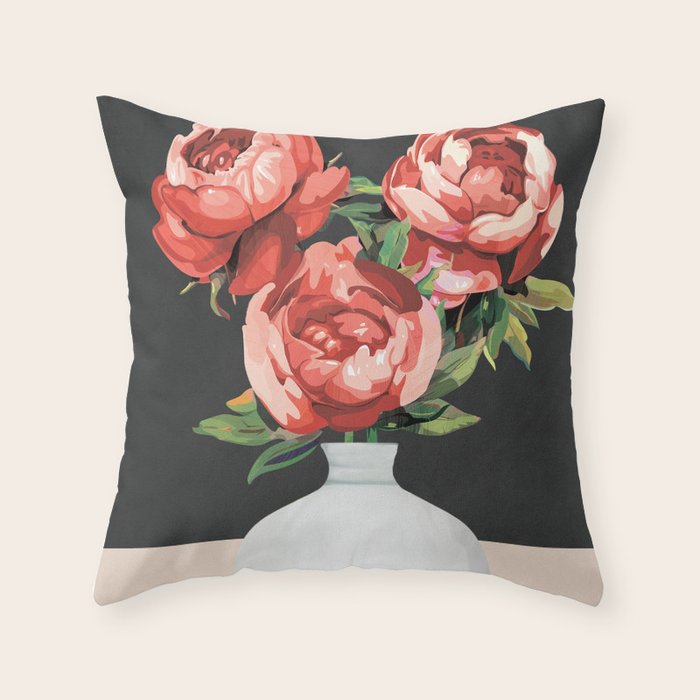 Vase of Flowers 3 Throw Pillow Gallery Image 6