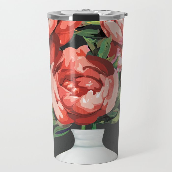 Vase of Flowers 3 Travel Mug Gallery Image 1
