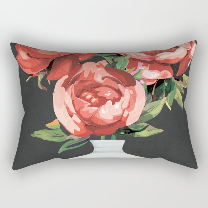 Vase of Flowers 3 Rectangular Pillow Gallery Image 2