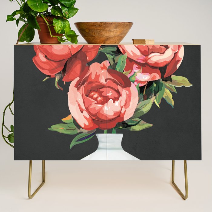 Vase of Flowers 3 Credenza Gallery Image 1