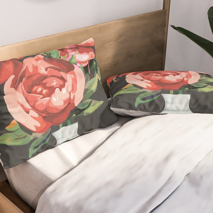 Vase of Flowers 3 Pillow Sham Gallery Image 2