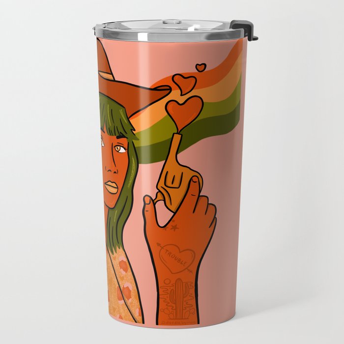 She's Trouble Travel Mug Gallery Image 2