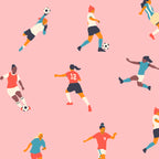 Diverse all women soccer player team drawing print Coffee Mug Gallery Image 2