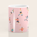 Diverse all women soccer player team drawing print Coffee Mug Gallery Image 4