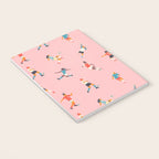 Diverse all women soccer player team drawing print Notebook Gallery Image 3