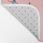 Diverse all women soccer player team drawing print Bath Mat Gallery Image 2
