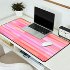 Abstract Watercolor Waves in Pink Sunset Desk Mat Gallery Image 2