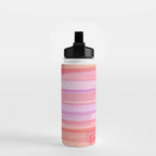 Abstract Watercolor Waves in Pink Sunset Water Bottle Gallery Image 2