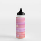 Abstract Watercolor Waves in Pink Sunset Water Bottle Gallery Image 3