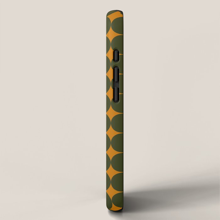 Circles/Sparks (Olive & Orange) iPhone Case Gallery Image 2
