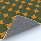 Circles/Sparks (Olive & Orange) Rug Gallery Image 4