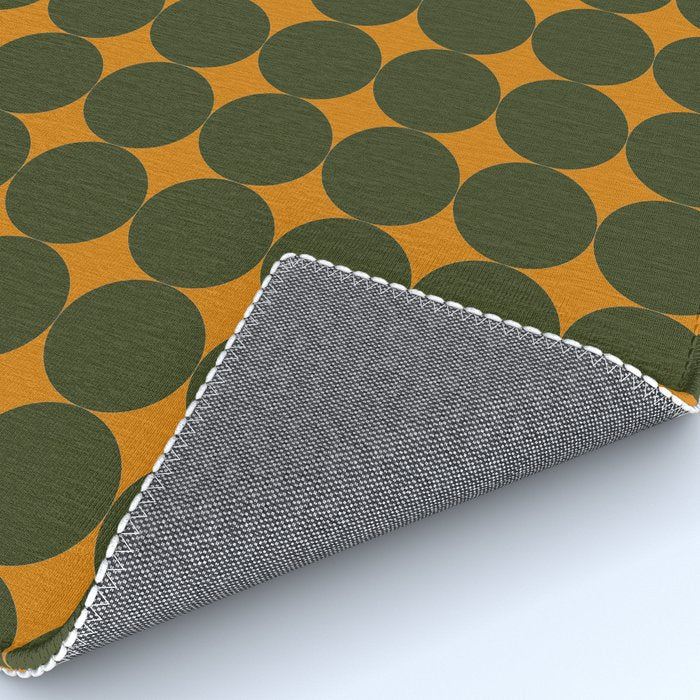 Circles/Sparks (Olive & Orange) Rug Gallery Image 4