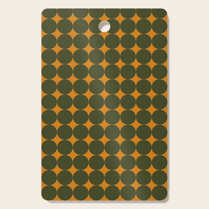 Circles/Sparks (Olive & Orange) Cutting Board Gallery Image 1