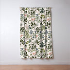 Herbarium ~ vintage inspired botanical art print ~ white Window Curtain Gallery Image 3