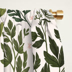 Herbarium ~ vintage inspired botanical art print ~ white Window Curtain Gallery Image 2