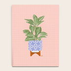 Patterned Pot Plant on Geometric Background Notebook Gallery Image 4
