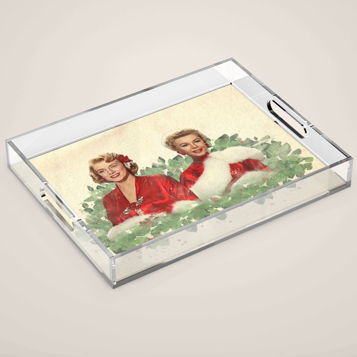 Sisters - A Merry White Christmas Acrylic Tray Gallery Image 1