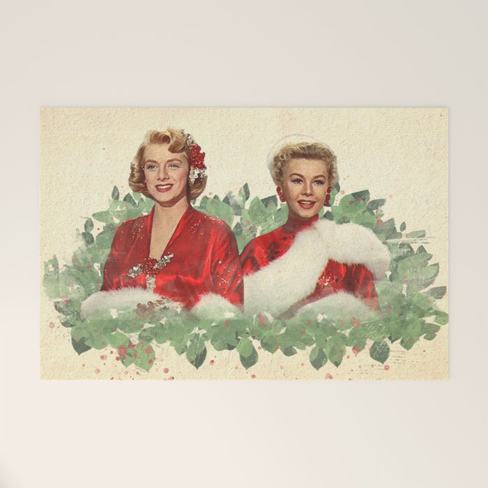 Sisters - A Merry White Christmas Welcome Mat