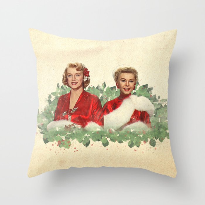 Sisters - A Merry White Christmas Throw Pillow Gallery Image 6