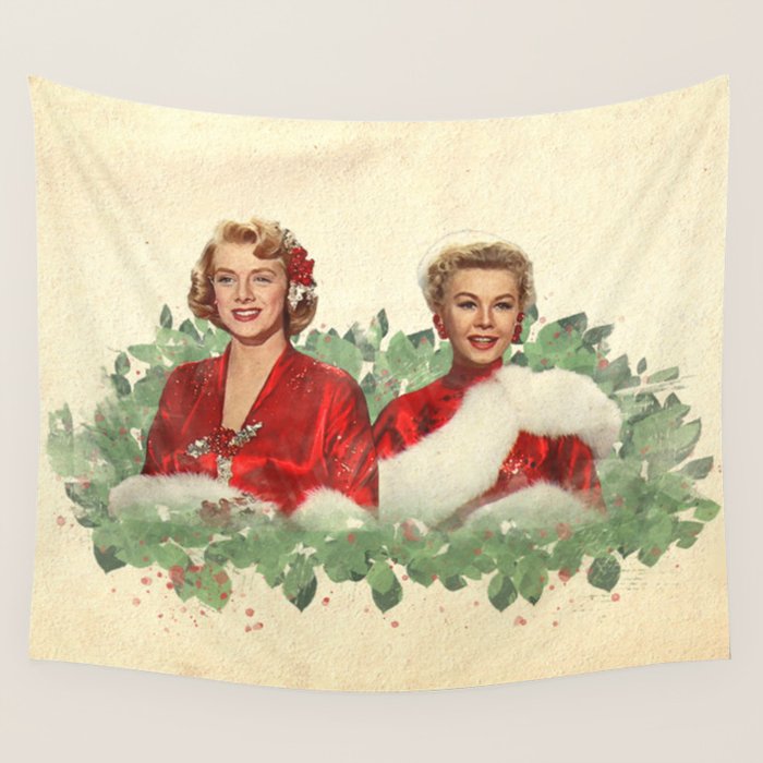 Sisters - A Merry White Christmas Wall Tapestry Gallery Image 4