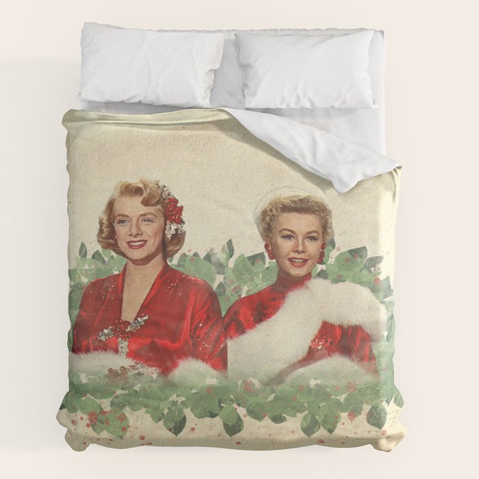 Sisters - A Merry White Christmas Duvet Cover