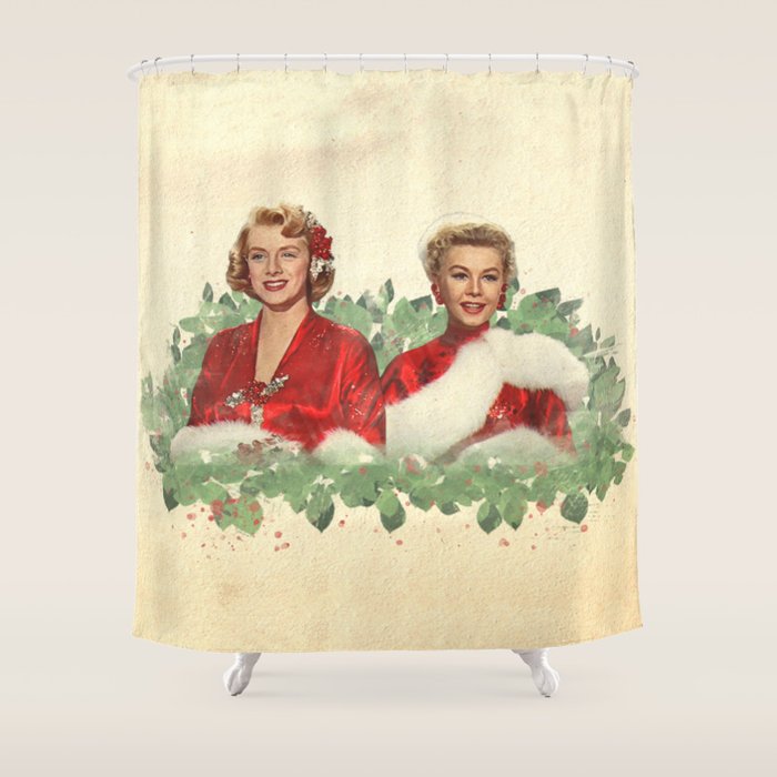Sisters - A Merry White Christmas Shower Curtain Gallery Image 1