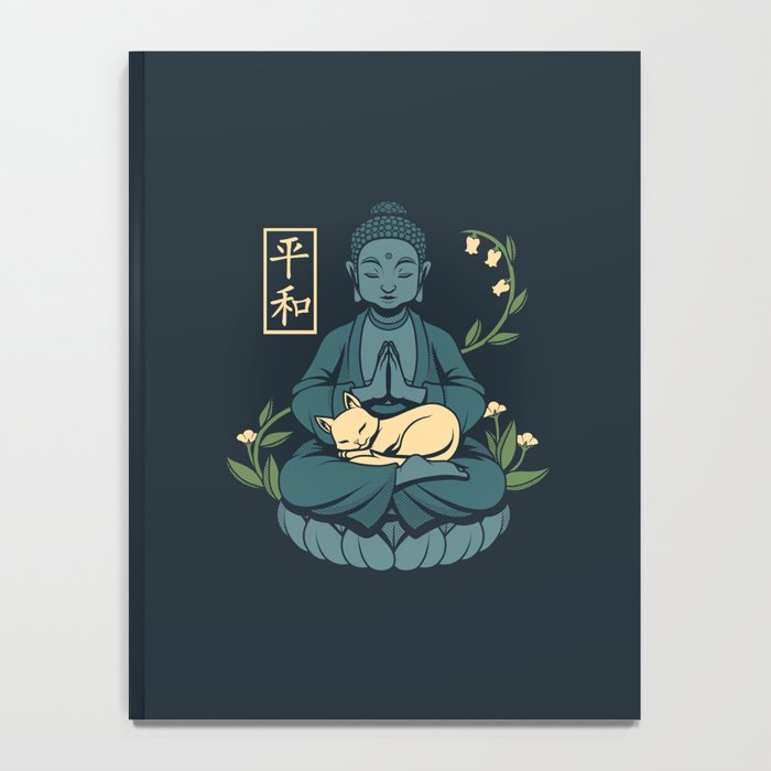 Cat Meditation Buddhism Buddha by Tobe Fonseca Notebook Gallery Image 4
