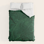 Modern Cotemporary Emerald Green Abstract Comforter Gallery Image 6