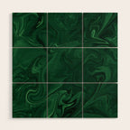 Modern Cotemporary Emerald Green Abstract Wood Wall Art Gallery Image 1