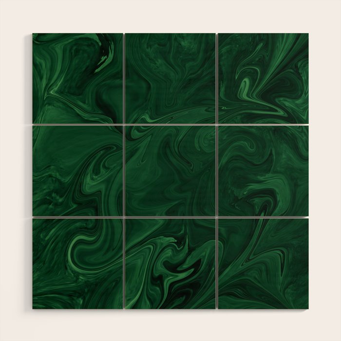 Modern Cotemporary Emerald Green Abstract Wood Wall Art Gallery Image 1