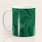 Modern Cotemporary Emerald Green Abstract Coffee Mug Gallery Image 3