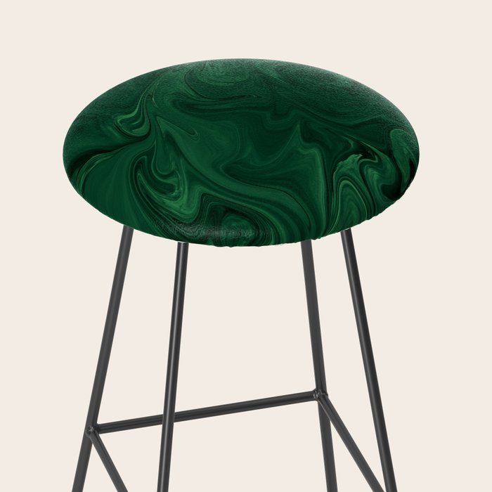 Modern Cotemporary Emerald Green Abstract Stool Gallery Image 2