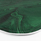 Modern Cotemporary Emerald Green Abstract Bath Mat Gallery Image 3