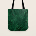 Modern Cotemporary Emerald Green Abstract Tote Bag Gallery Image 1