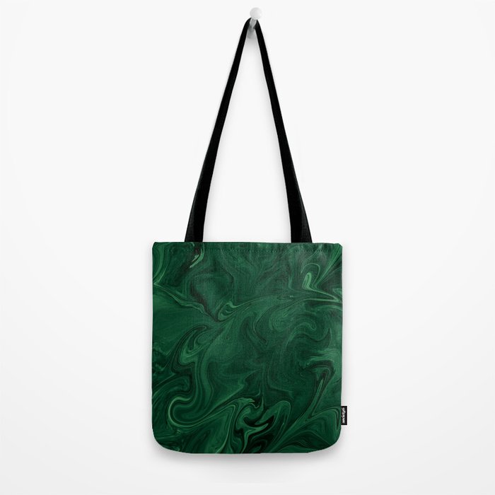 Modern Cotemporary Emerald Green Abstract Tote Bag Gallery Image 2