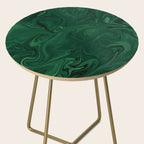Modern Cotemporary Emerald Green Abstract Side Table Gallery Image 2