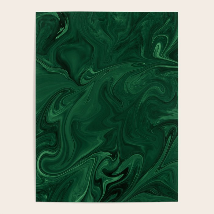 Modern Cotemporary Emerald Green Abstract Poster Gallery Image 4
