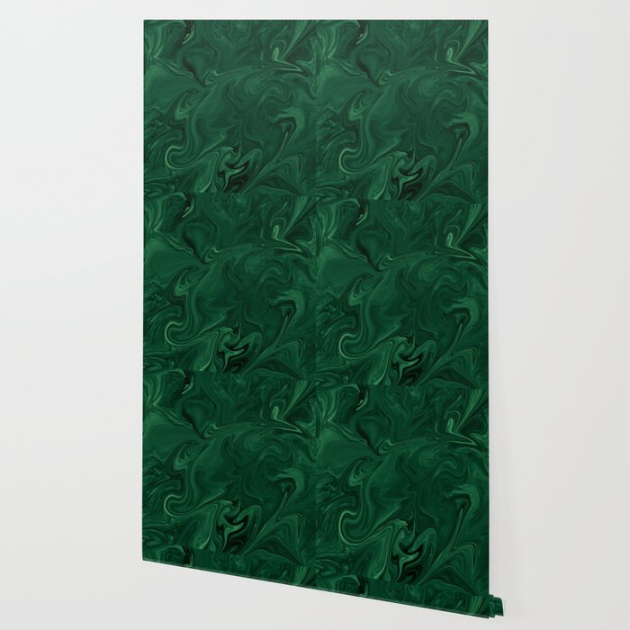 Modern Cotemporary Emerald Green Abstract Wallpaper Gallery Image 2