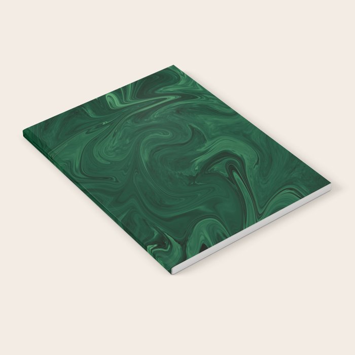 Modern Cotemporary Emerald Green Abstract Notebook Gallery Image 2