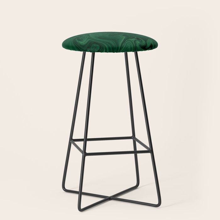 Modern Cotemporary Emerald Green Abstract Stool Gallery Image 1